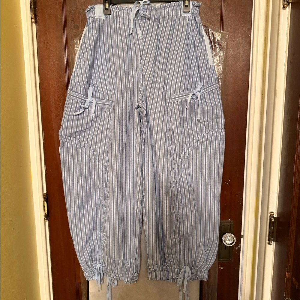 Striped Blue Women's Pants